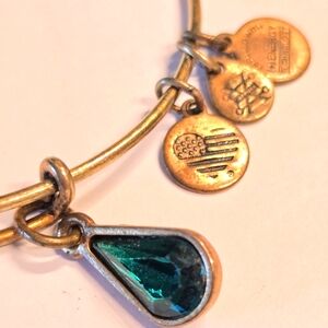 Alex and Ani Emerald Charm Bracelet